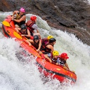 Rafting the white water rapids of the river Nile, Uganda