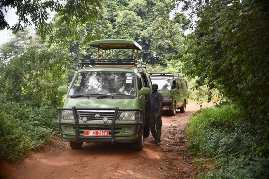 One of The Adventure Committees' Toyota Super Customs on safari in Uganda.