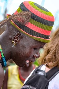 A portrait of a Karamojong man in eastern Uganda.