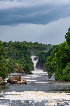 Murchison Falls waterfall in Murchison Falls National Park, Uganda