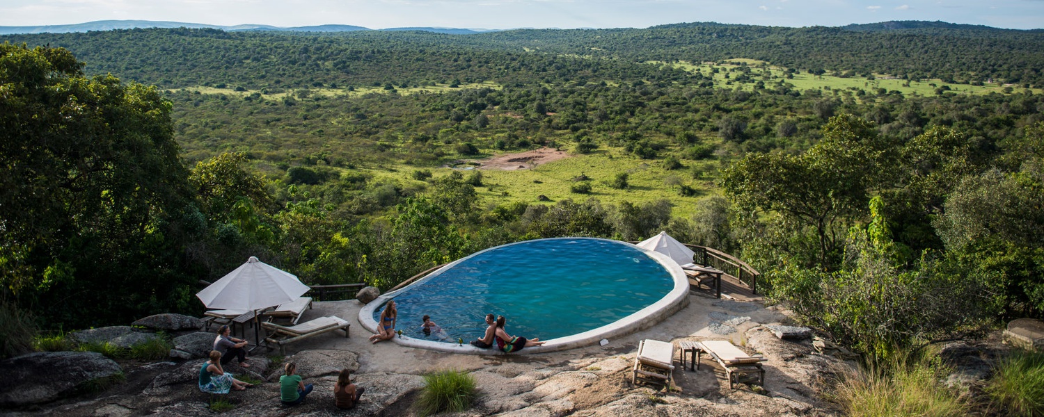 Swimming pool at Mihingo Lodge, Lake Mburo National Park